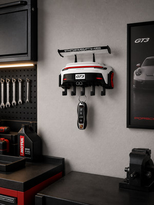 Porsche GT3 Inspired Key Holder | Car Wall Key Rack | Sports Car Key Organizer |