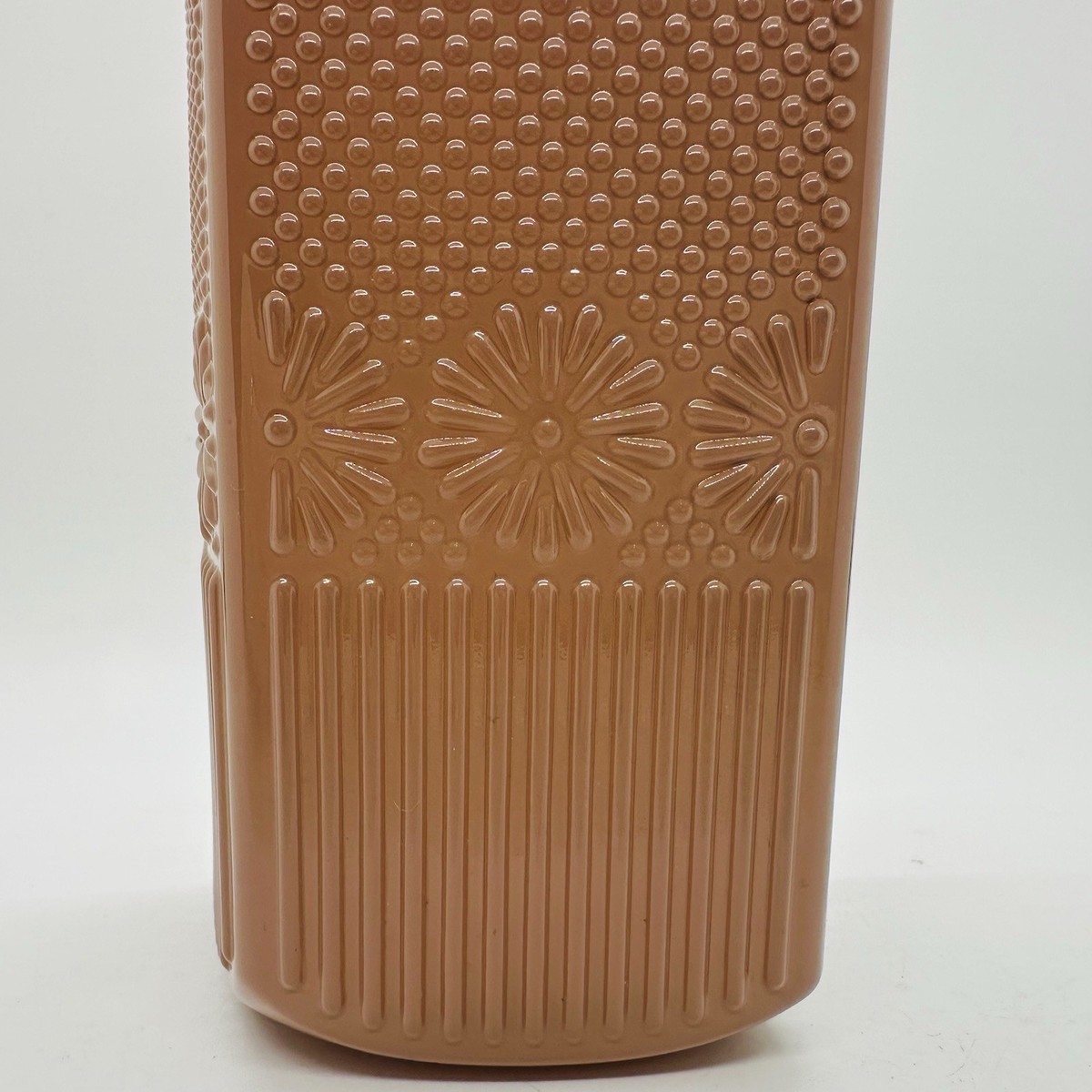 NEW! BATH & BODY WORKS TAN FLORAL GLASS GENTLE FOAMING HAND SOAP