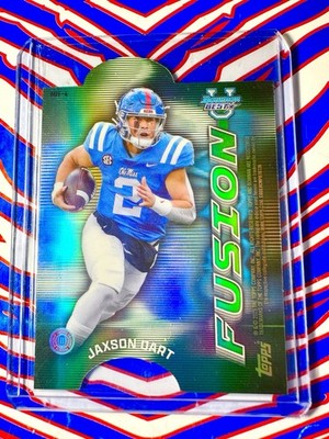 2023 Bowman U Best Jaxson Dart Quinshon Judkins Mirror Image Fusion Case Hit SSP
