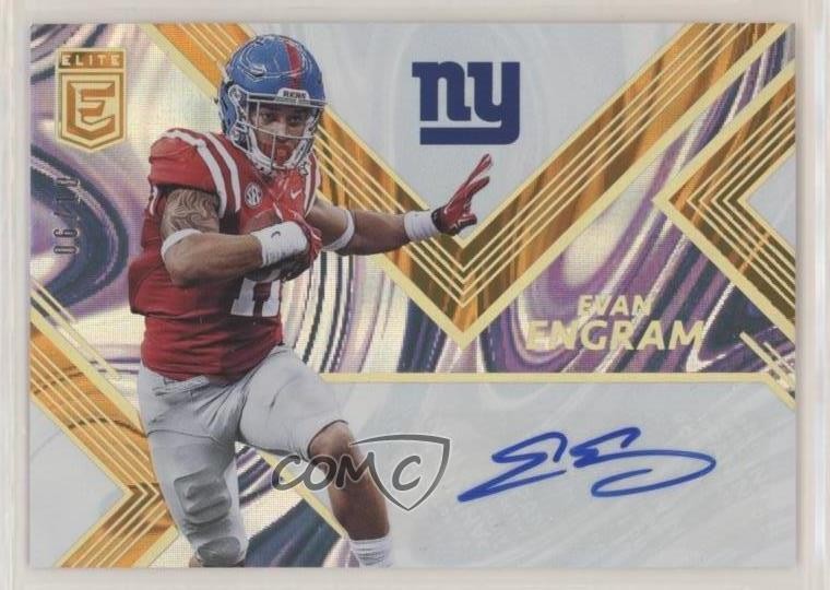 Evan Engram Panini Donruss Elite Rookie Autographs #RA38 Orange