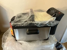 T-Fal Family Pro-Fryer Deep Fryer Stainless Steel Series FR-4015 -New