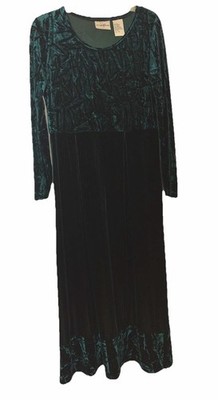Dress Green Maxi Empire Waist Classy Timeless flattering vintage Mint Condition
