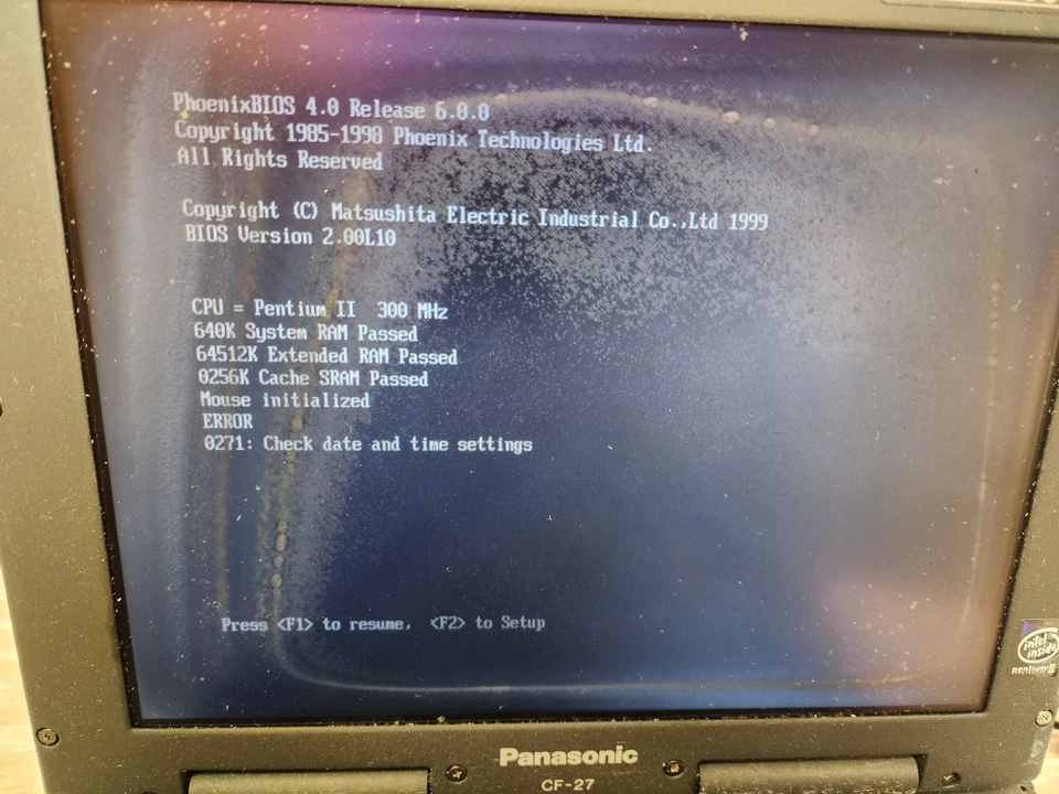 Panasonic Toughbook CF-27 Laptop PC Intel Pentium II 300MHz NO HDD AS IS READ #F - Image 4 of 4