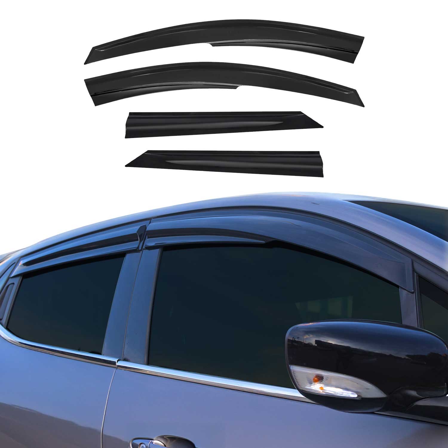 Déflecteurs de vent Dacia Logan 2006-2017 visière pluie vitre voiture