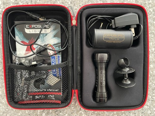 Exposure Lights Diablo Mk3 LED 975 Lumens. Bundle.  Extra battery, helmet mounts
