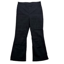 We The Free People Jeans Womens M Penny Pull on Flare Festival Hippie Black