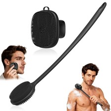 Silicone Back Scrubber for Shower Silicone Face Scrubber, 2Pcs Silicone Exfo...