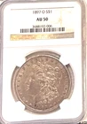 1897 O Morgan nice, AU50 NGC, great upgrade, Free shipping