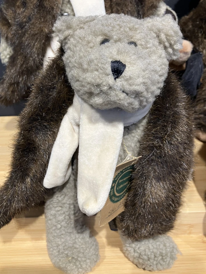 Peluche Boyd's "Tía Bessie Skidoo" y "Skidoo" (con abrigos de piel) LOTE de 4 / Nuevo de Lote Antiguo Foto 3 de 4