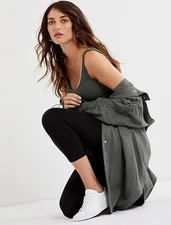 A Pea in the Pod Luxe Essentials Belly Cropped Maternity Leggings, Black, sz L