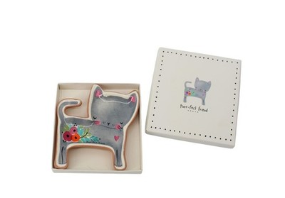 Purr Fect Friend Trinket Dish Natural Life 93803