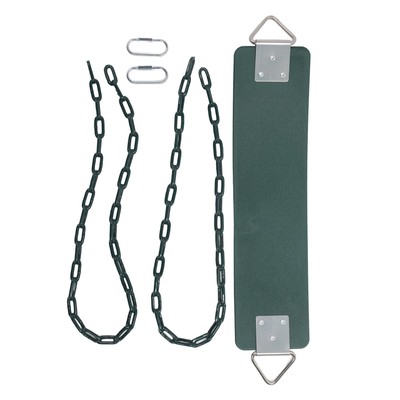 Outdoor EVA Soft Board Swing Mit Beschichteten Ketten Dunkelgrün Einfach Zu BAK
