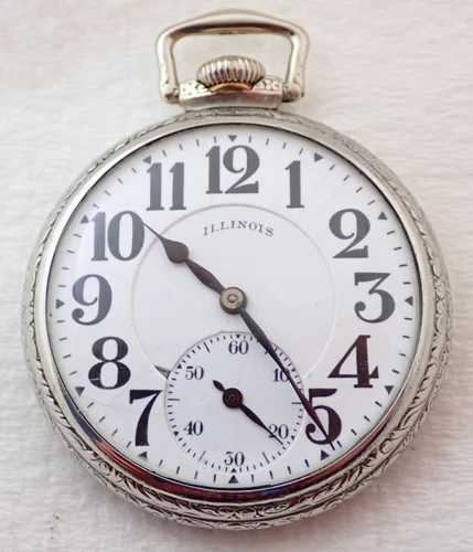 ANTIQUE 16s ILLINOIS BUNN SPECIAL 21 JEWEL RAILROAD POCKET WATCH