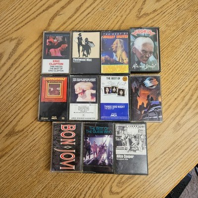 Cassette Tape Lot 11 Rock Krockus Bon Jovi Fleetwood Mac The Who ZZ Top ETC