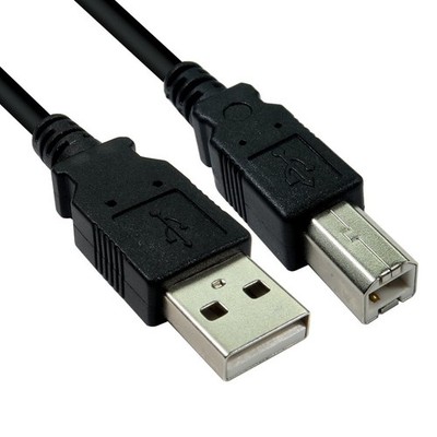 Kabel Direkt 2m USB 2.0 Typ A M auf Typ B M Datenkabel - Schwarz