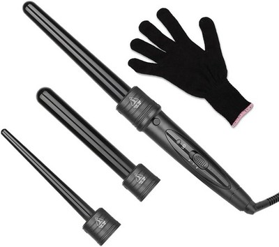 Professioneller 3-in-1 Lockenstab Set für Große und Kleine Locken
