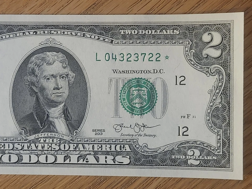 2013 $2 "STAR NOTE" SAN FRANCISCO L04323722* UNC/GEM 2 OF 3 CONS SERIAL NUMBERS - Image 4 of 4