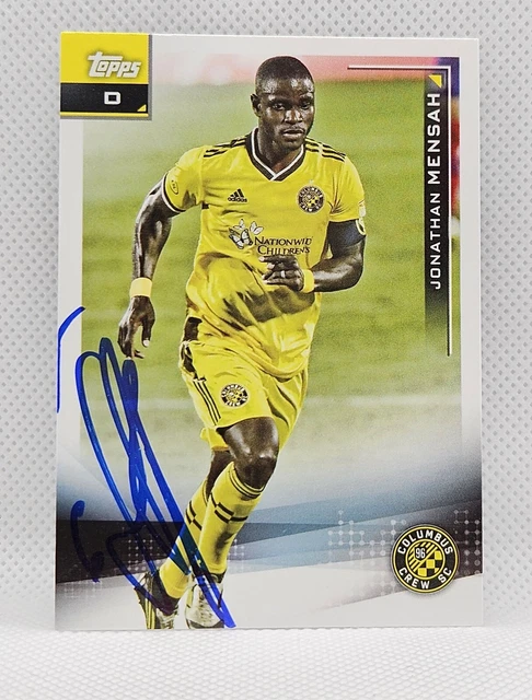 JONATHAN MENSAH AUTOGRAPH SIGNED 2021 TOPPS CARD #111 COLUMBUS CREW SC MLS