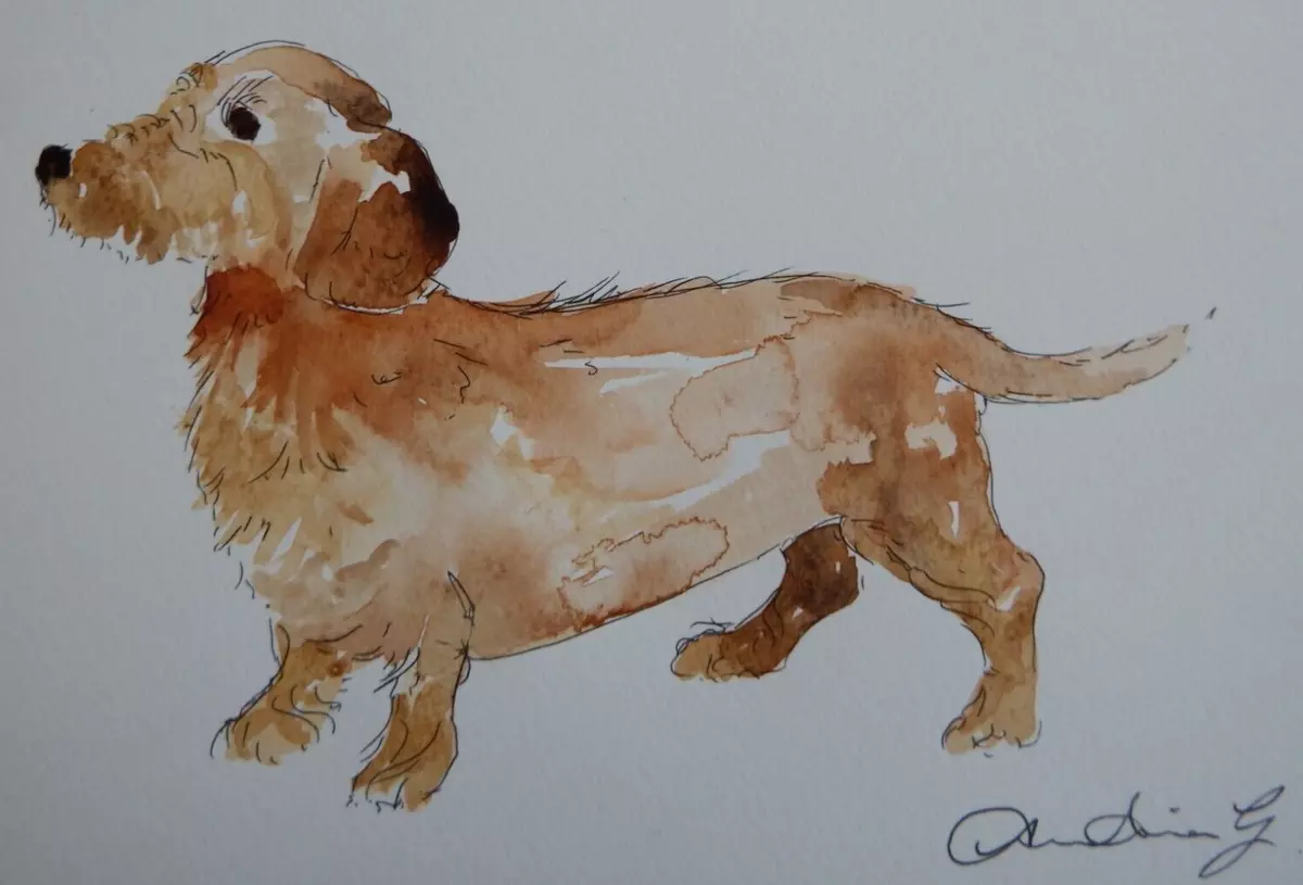 Dog watercolor hotsell painting easy