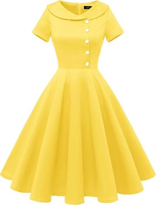 Wedtrend Women's 1950s Vintage Audrey Hepburn Style Swing Dresses