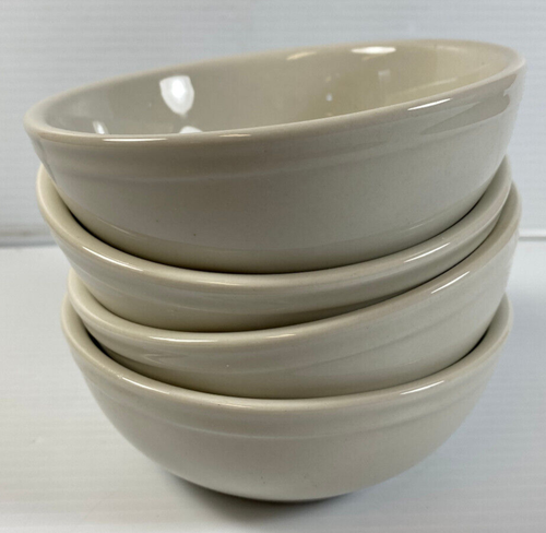 4-TEILIGES SET DELCO ATLANTIC PORZELLAN WEISS RESTAURANTGESCHIRR 5 1/2 ZOLL SUPPE ODER CHILI SCHALEN - Bild 1 von 8