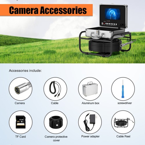 23mm IP68 Sewer Pipe Inspection Camera with DVR Video Endoscope Camera 20/30/50M - Picture 9 of 12