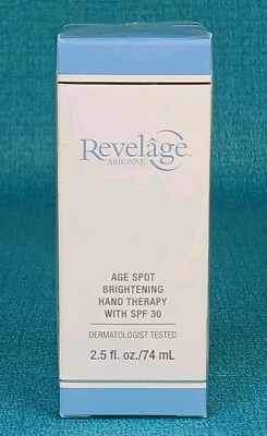 Arbonne Revelage AGE SPOT BRIGHTENING Hand Therapy SPF 30 ~ 2.5 fl oz ~ Sealed
