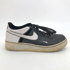 Nike Air Force 1 Lv8 2 Sneaker Athletic Gray White Leather Logo Lace Up Youth 7Y