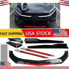 For Kia Forte Sedan Front Bumper Lip Splitter Spoiler Body Kit Side Skirt