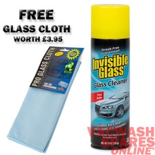 STONER INVISIBLE GLASS CLEANER AEROSOL -STREAK FREE GUARANTEED -FREE GLASS CLOTH