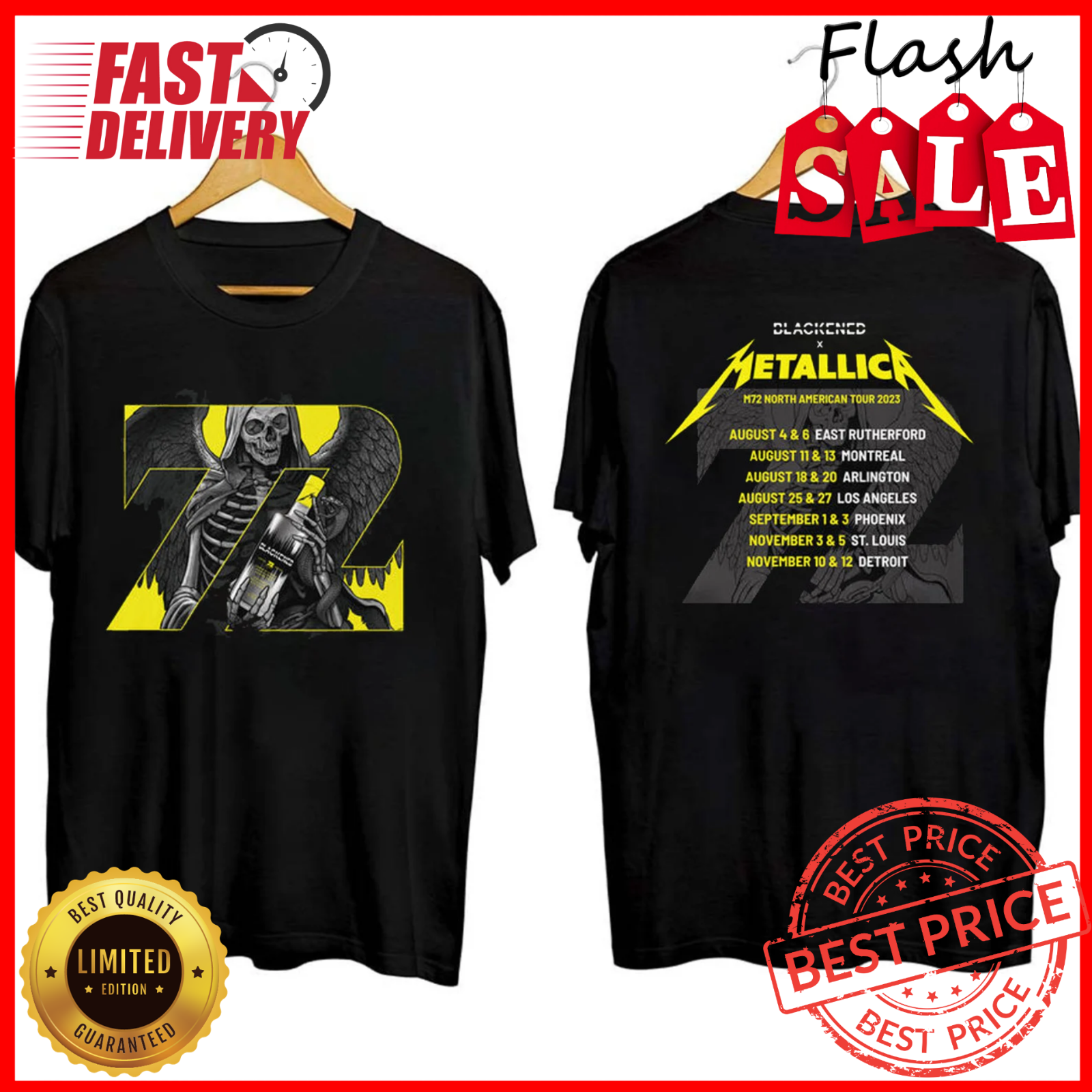 Metallica 72 Seasons 2023 2024 World Tour T-Shirt, Metallica Band Fan Shirt