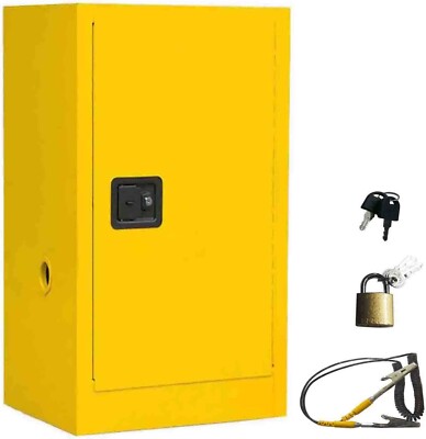 Flammable Safety Cabinet, 40 Gal Cold-Rolled Steel Liquid Safety Storage Cabinet