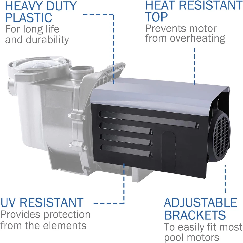 Pool Pump Covers for outside Units - ABS Adjustable Pool Pump Motor Cover - Swim - Image 3 of 4