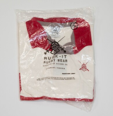 Ruts Rugby Kit Ruck-It Rugby Wear 100% Cotton Rugby Shirt Size Large NWT New in Bag ...