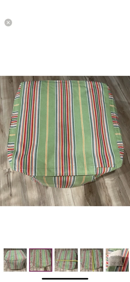 Nuevo puf cubo exterior Pottery Barn Newport Foto 2 de 4