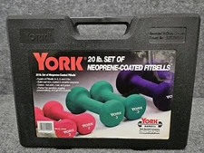 YORK 20Lb Set of Neoprene-Coated Fitbells 3 Pairs of Barbells 2Lb 3Lb 5Lb
