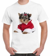 T-Shirt Pour Homme Yorkshire Terrier Chiot P�re No�l
