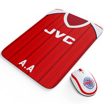 THEFANATICS Personalised Arsenal Mouse Mat Football Retro Shirt Mouse Pad Dad Mens Gift VS02