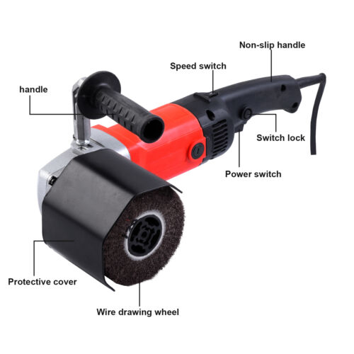 Electric Burnishing Tool Machine, 6 Variable Speed Wheel Sander Polisher - Picture 5 of 11