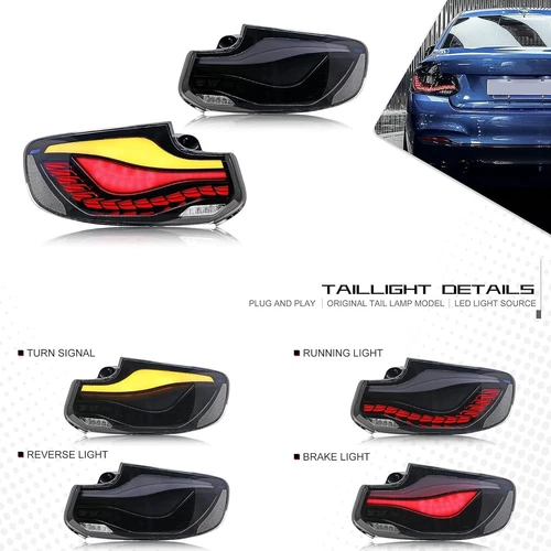 LED Signal Tail Light Assemblies for BMW 2 Series F22 F23 F87 2014-19 & M2 14-21 - Picture 7 of 15