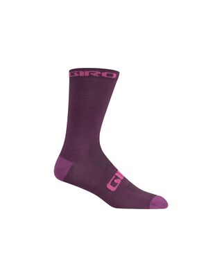 Giro Seasonal Merino Cycling Socks, Dark Cherry/Raspberry, Large