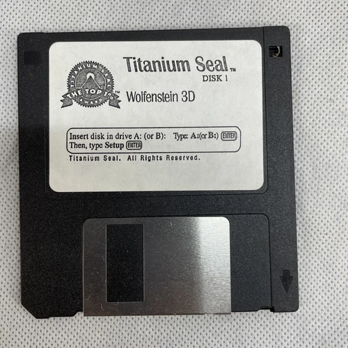 Titanium Seal Wolfenstein 3D Disk 1 only - IBM PC on 3.5" Disk 6S1