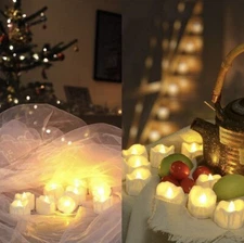 Battery Operated Timer Candles, 12 Packs LED Flameless Votive Tea Lights Candle 