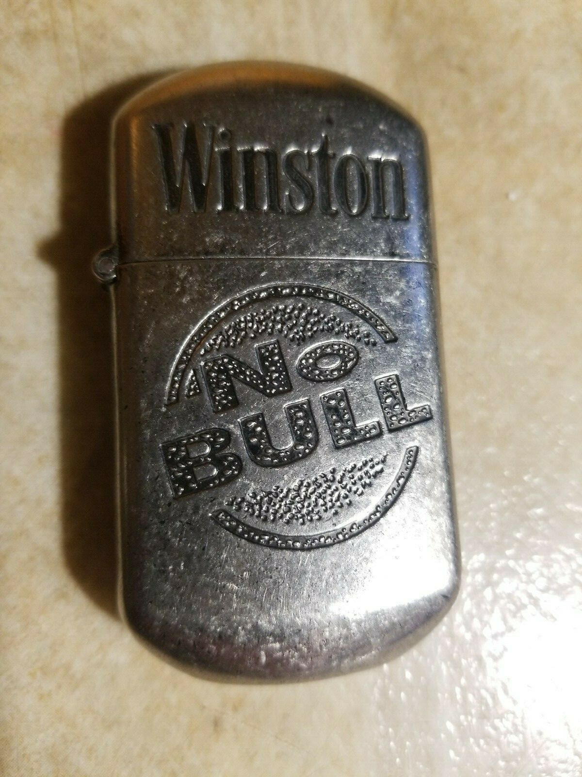 Winston No Bull Promo Wick Lighter Silvertone 2 1 2 Inches Tall EBay
