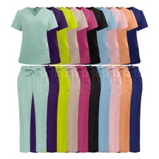 2025 Summer New Fashion Medical Scrub Uniform Set Nursing Women V-Neck Straight