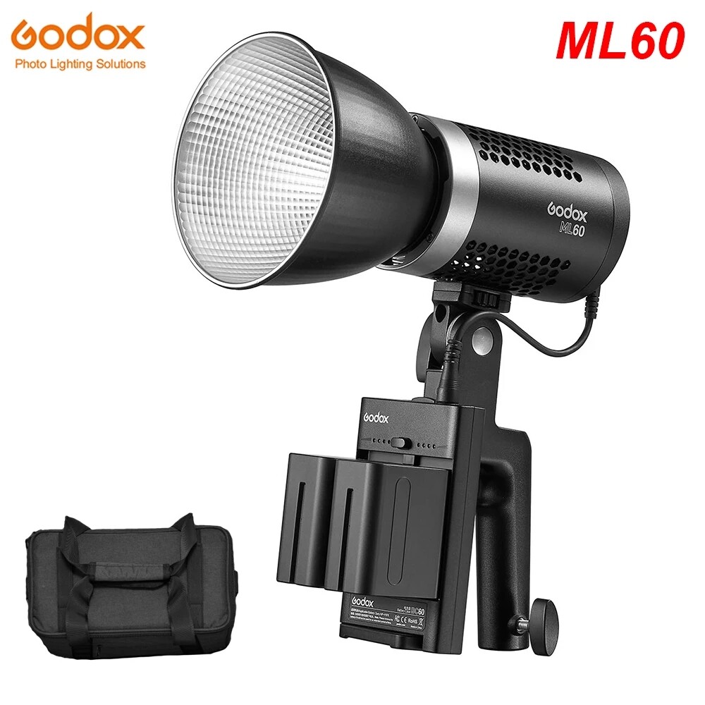 Godox ML60 60W Handheld LED Video Light CRI96+ w