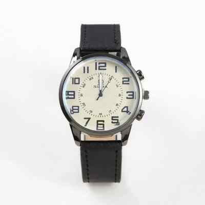 Herren Armbanduhr Quarz Uhr SLDA schwarz mit Schnalle ''NEU'' U6 Batterie