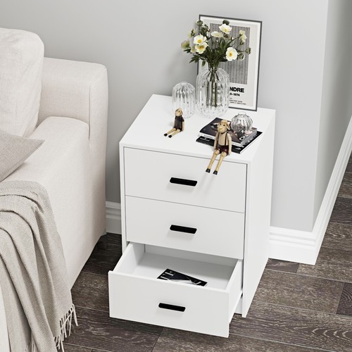 3 Drawer Wooden Bedroom Bedside Cabinet Furniture Storage Nightstand Side Table - Picture 47 of 130