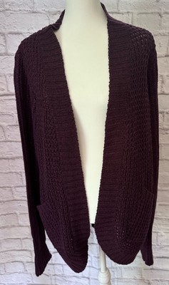 RD Style Montoya Open Long Sleeve Cardigan Purple Womens STITCH FIX NWT Sz S P