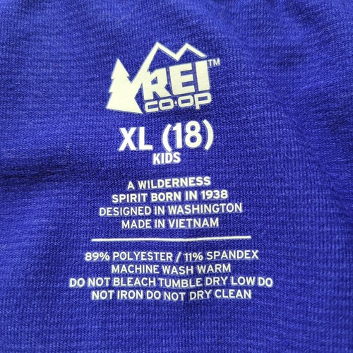 Rei Co-Op Leggings Kids XL (18) Blue Base Layer Thermal Hiking Outdoor Layering - Picture 5 of 8